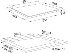 Franke FSM 654 I B BK Nero Smart İndüksiyonlu Ankastre Ocak