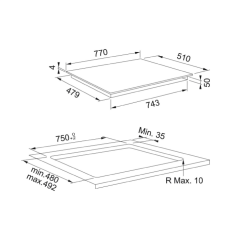 Franke Smart FSM 804 I B BK - İndüksiyonlu Ocak - 4 Gözlü 65 cm - Siyah Cam