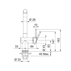 Franke Active Plus Metalic Doccia Matt Black Armatür