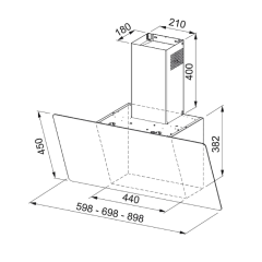Franke FPJ 915 V BK SS Duvar Tipi 90 CM Davlumbaz