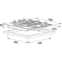 Franke New Linear FHNL 705 4G TC XS E Ankastre Ocak Inox