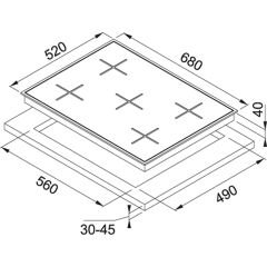 Franke FHNS 705 4G TC BK C Ankastre Ocak Siyah