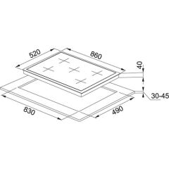 Franke New Glass FHNG 905 4G TC BK C Ankastre Ocak Siyah