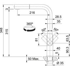 Franke Mythos Spiralli Industrial Black Armatür