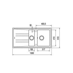 Teka STONE 60 B-TG Metalik Siyah Tegranite Eviye
