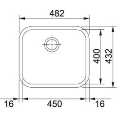 Franke Baccini GAX 110-45 Tezgah Altı Eviye