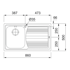 Franke Logica Line LLX 611-86 Inox Sol Damlalıklı Eviye