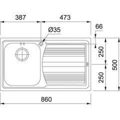Franke Logica Line LLX 611-L Inox Sağ Damlalıklı Eviye