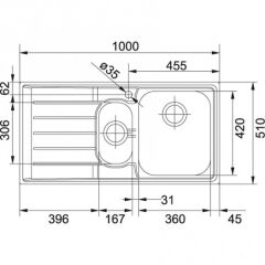 Franke Eviye Neptun NEX 651 Inox Sağ Damlalıklı