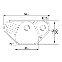 Franke Antea AZG 651-96 Bianco Eviye