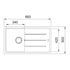 Franke Basis BFG 611-86 Nero Eviye