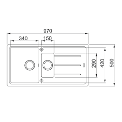 Franke Basis BFG 651-97 Avena Eviye