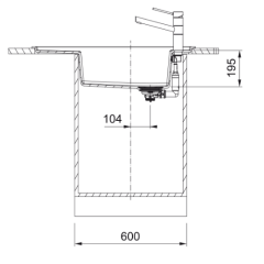 Franke Fresno FSG 611 Granit Nero Tezgah Üstü Evye