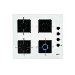 Ukinox Ankastre Set Beyaz Cam Set / Ocak + Fırın + Davlumbaz
