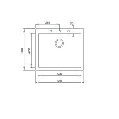 Teka Forsquare 50.40 Tg Tezgah Üstü Artic White Granit Eviye